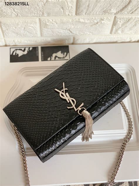 ysl black bag silver chain snake skin|Saint Laurent Official Online Store .